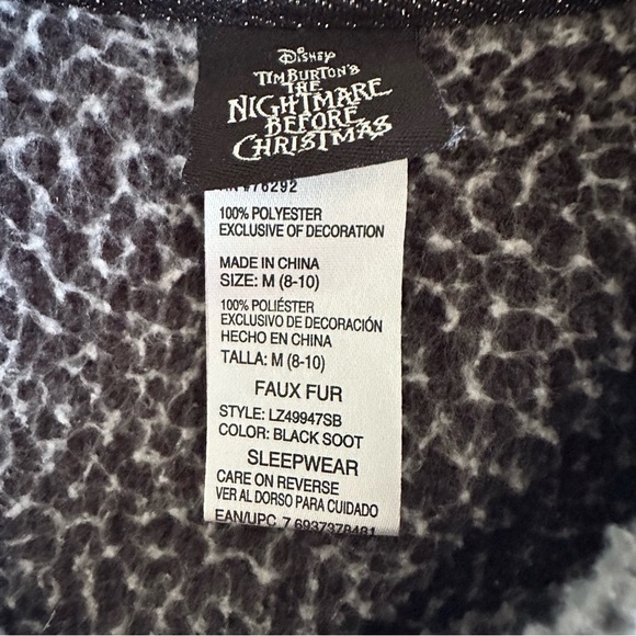 Nightmare Before Christmas Sweater Womens M 8-10 Jack Skellington Fleece Top - Picture 5 of 8